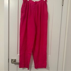 Spectator Petites Vintage Hot Pink 100% Silk Flowy Pants Size Small Women’s